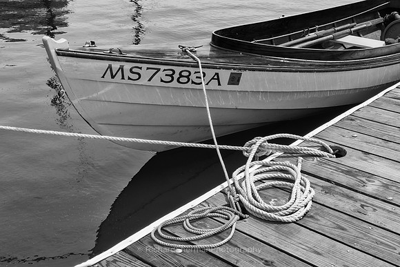 Tied Off Pierside BW