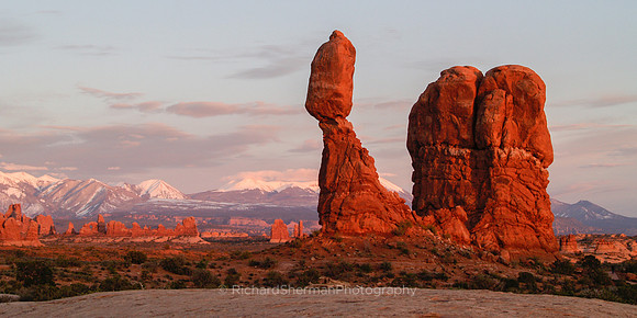 Sunset on Balanced Rock, Panorama