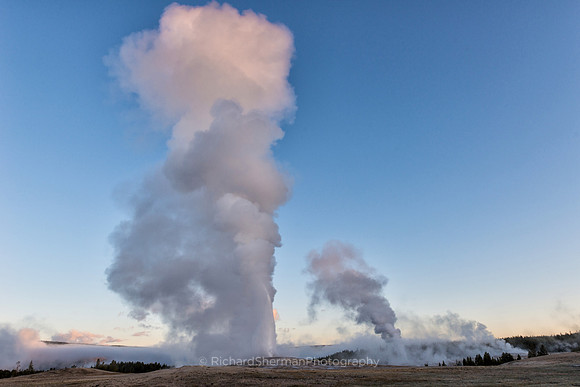 Dawn at Old Faithful