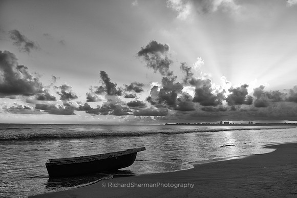 Dawn in Puerto Rico BW