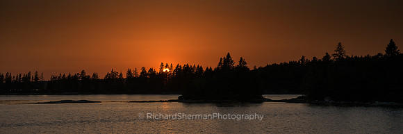 Maine Sunset 2, 30x10