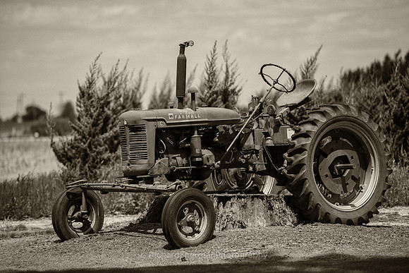 Red Tractor 3 BW