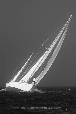 Heeled Above a Black Sea BW