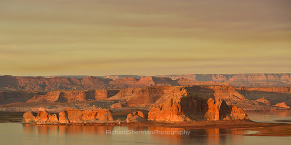 Lake Powell Sunset Panorama