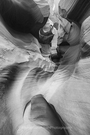 Antelope Canyon 3, BW