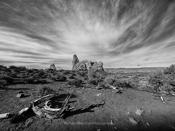 Rushing Sunrise BW
