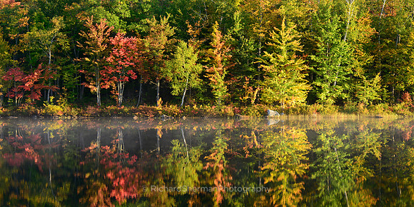 Autumn Pond, Maine, Panorama
