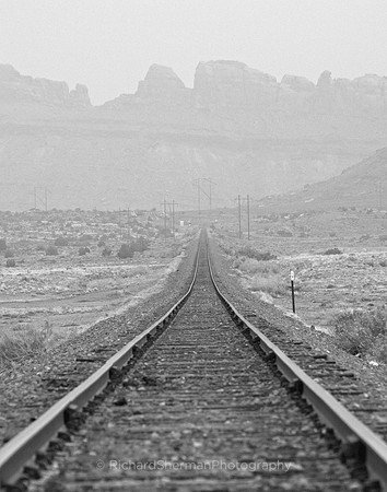 Western Rail Tracks BW